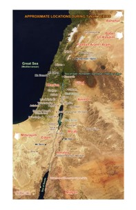 mapsmall color map of israel
