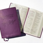 Large Print in Artificial Purple Leather