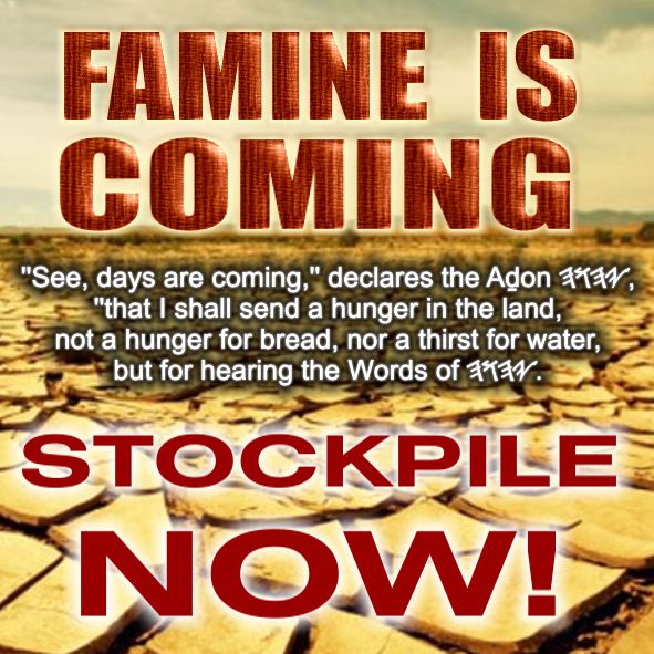 URGENT MESSAGE – STOCKPILE NOW – FAMINE COMING VERY SOON